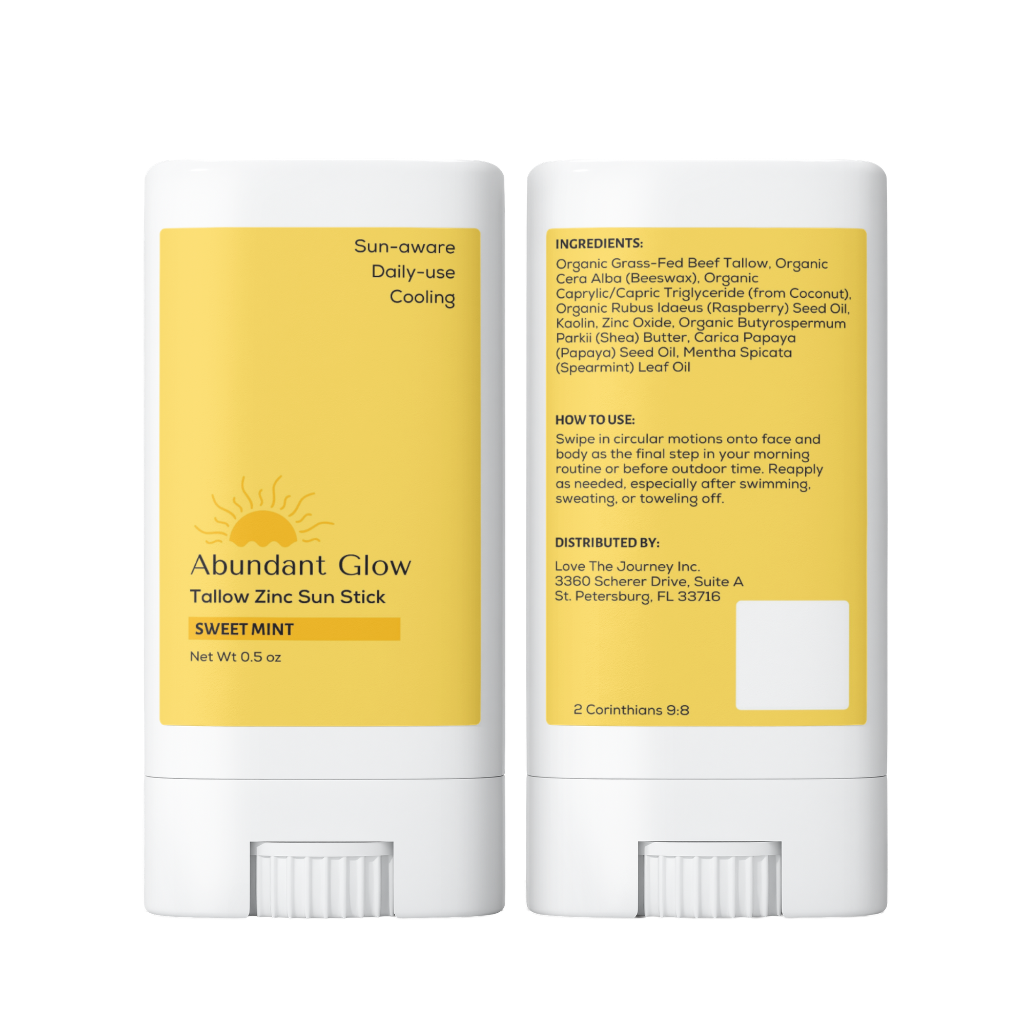 2 Pack Tallow Zinc Sun Stick