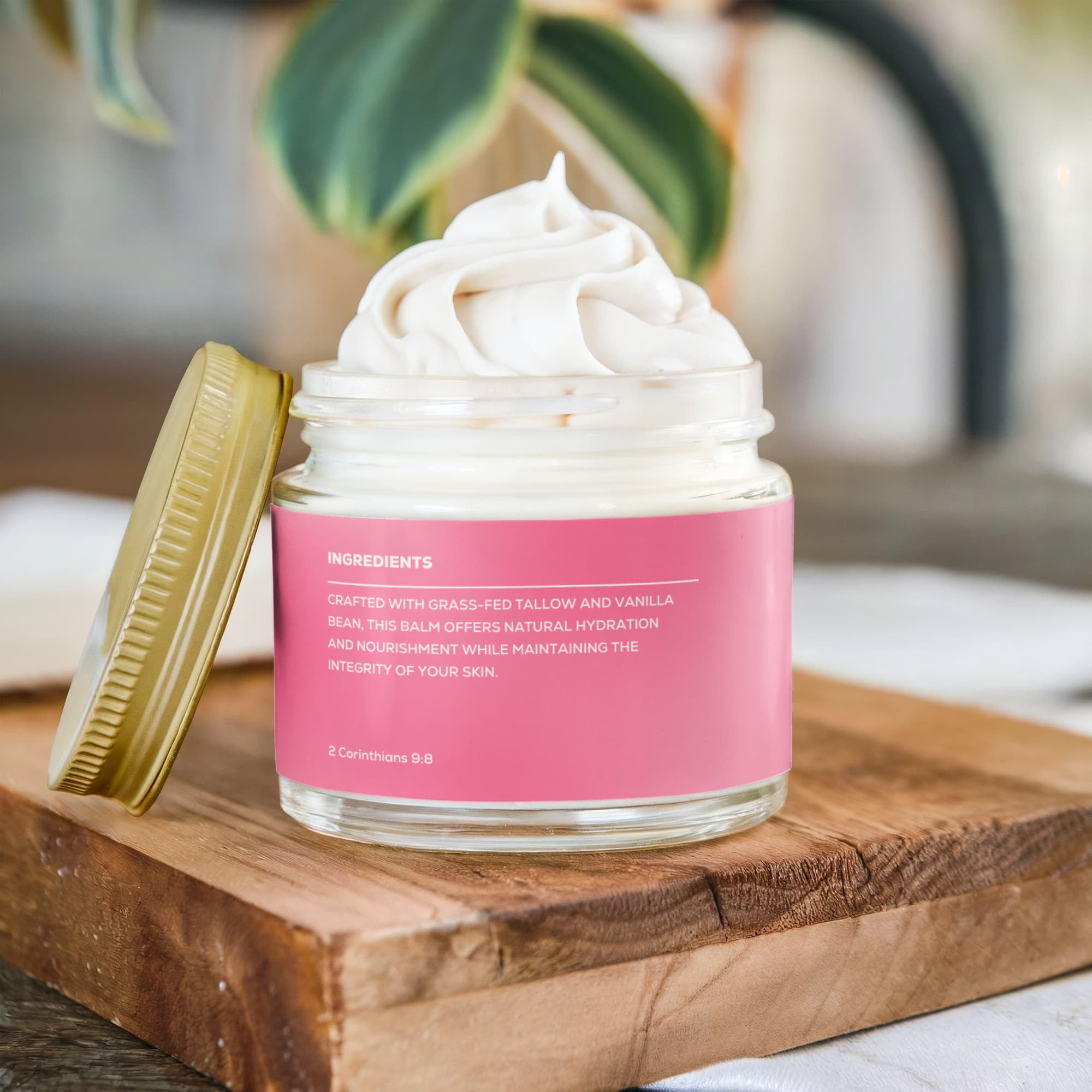 Whipped Grass-Fed Tallow Balm with Vanilla Bean