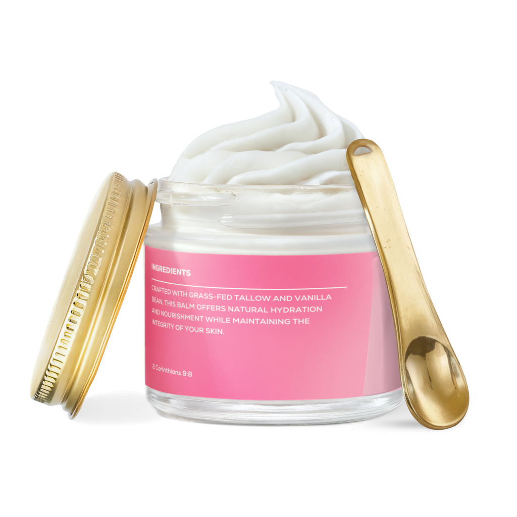 Whipped Grass-Fed Tallow Balm with Vanilla Bean
